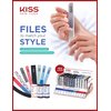 Kiss File All Purpose & Smoother 180 Medium / 600 Extra Fine F100N - Pack of 6 Files & Smooths natural and artificial nails