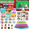 8 Pack Christmas Slime Kit,Funny Jelly Cube Crunchy Slime,Soft & Stretchy,Birthday Gifts for Kids,Christmas Stocking Stuffers,Christmas Party Favors for Girls and Boys