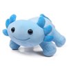DYBFONO Axolotl Plush Toy, 10.8” Soft Cute Axolotl Stuffed Cotton Plush Pillow Kawaii Salamander Animal for Boys Girls Kids Gift (Blue)