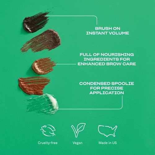 Babe Original Volumizing Eyebrow Filler For Thicker Brows - Tinted Brow Gel with Peptides & Biotin, Smudge Resistant Brow Mascara, Dark Brown