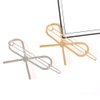 4 Pcs Simple Hair Clips Metal Bow Shaped Hairpin Clamps Hair Accessories for Women and Girls (Gold and Silver)