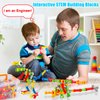 Kids STEM Building Toys for 3 4 5 6 7 8+ Year Old Boy Girl Birthday Gift, 125 Pcs Preschool Classroom Educational Building Blocks Stem Kits Activities Ages 3-5 4-8 5-7 6-8 Engineering Creative Games