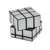 AMAZA Mirror Speed Magic Cube 3X3 Puzzle 3x3x3 Speed Cube QiYi Toys 3x3 Speed Cube Magic Puzzle Cube for Children and Adults Silver