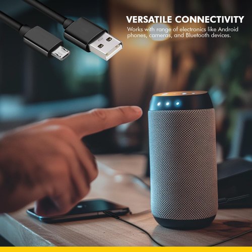 VOLT+ Professional Quick 2.0 Charge MicroUSB Compatible with Jabra Talk 55 (2PACK) 6Ft/1.8M Long Data Charging Cable Plus Extra Strength for Fast & Quick Charge Speeds!