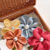 4 Pcs spiral Telephone Wire Hair Bands Braided Colorful Flower Shape Phone Spiral Hair Ties Ponytail No Crease Coils Thick Thin Hair Ponytail for Women Girls Daily Headdress