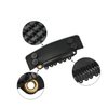 6 Pcs Stickable Wigs Clips U-Shape Snap Clips 28mm 6-Teeth Hair Extensions Clips with Rubber for Hair Extensions (Black)