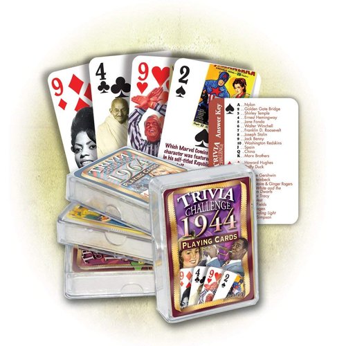 Flickback Media 1944 Trivia Playing Cards 80th Birthday Gift