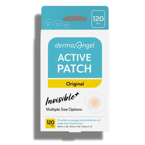 DERMA ANGEL Ultra Invisible Cystic Acne Patches for Cystic Acne Treatment Acne Patches for Cystic Acne Blemish Patches Hydrocolloid Patches -Day and Night- UPGRADED (Acne Specialist-120 Count-3 Sizes)