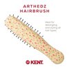 Kent ARTH1 Baby Hair Brush, Hair Brush for Kids, Small Brushes for Hair and Travel Brush Hair Detangler with Non-Scratch Nylon Bristles for Gentle Detangling Arthedz (Hearts N' Roses Pattern)