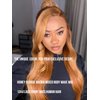 Domiso 26 Inch 13x4 HD Lace Front Wigs Human Hair Pre Plucked with Baby Hair Transparent Glueless Brazilian Blonde to Brown Body Wave Frontal Wigs for Women Natural Black Color