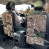 MYDAYS 2 Pack Tactical Seat Back Gun Rack, Camo Front Seat Gun Organizer with Molle Panel Vehicle Gun Holder for Hunting Rifles/Shotguns (Camo)