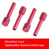 Gseigvee Pack-4 Car Door Lock Knobs, Aluminum Alloy Inner Door Lock Pull Pins, 1.92" x 0.47" Decorative Kits, Door Bolt, Auto Replacement Parts, Universal for Most Cars, Trucks (Red)