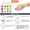Monster Temporary Tattoos for Kids, 96PCS Birthday Party Decorations Supplies Party Favors Supper Cute Little Monster Tattoo Sticker Style Gift Ideals for Boys Girls Schools Prizes Themed