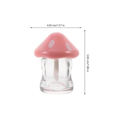 10Pcs Empty Lip Gloss Tubes, Mushroom-Shaped Cute Clear Lip Gloss Containers Refillable Transparent Lip Balm Container, Lip Gloss Bottle Tube Vials for Lipstick Samples Liquid Cosmetics