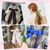 Mimorou 25 Pcs Silky Satin Hair Bows Bulk Hair Clips Bow Knot Hair Ribbon Hair Bow with Long Tails Hair Barrettes Hair Pins Ponytail Holder Accessories for Women