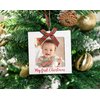 Kate & Milo My First Christmas Photo Ornament, Babys First Christmas Tree Ornament, Newborn Photo Holiday Keepsake, New and Expecting Parents Gift, Rustic
