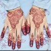 6 Sheets Henna Tattoo Stickers Brown Waterproof temporary hand tattoo stickers Red Ink Henna Tattoo For Women Wedding Party Festivals, & Parties Decoration（19-24）