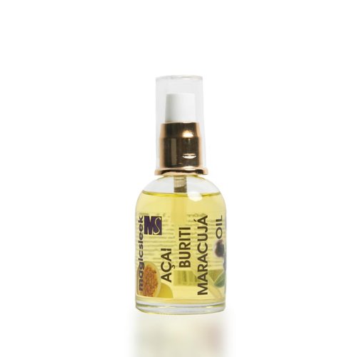 MagicSleek Acai Hair Oil 60 ml | Maracuya Oil & Buriti Oil | Hydrating & Nurishing Hair Serum To Eliminate Frizz and Add Shine | For All Hair Types