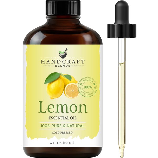 Lemon Essential Oil - Huge 4 Fl Oz - 100% Pure and Natural - Premium Grade Essential Oil for Diffuser and Aromatherapy