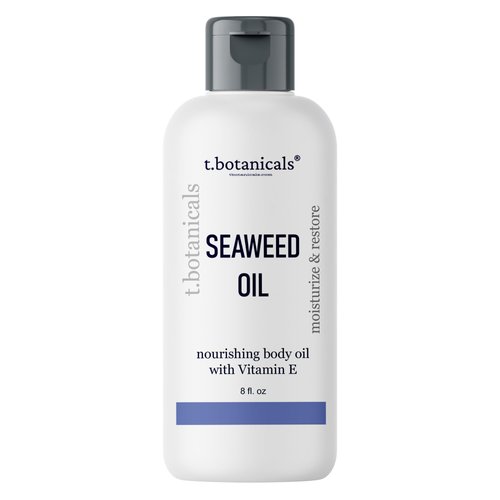 Seaweed Body Oil 8 oz. Nourishing Sea Moss Oil Fast Absorbing Firming Anti-Aging Non-Greasy Oil Day and Night Massage Kelp Moisturizer for Dry Dull, Sagging Skin, Face, Hair, Foot, Hands (Lavender)