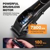 SUPRENT PRO Hair Clippers for Men Professional - High Torque Brushless Motor with Diamond-Like Carbon Coating Ceramic Blade, Mens Cordless Hair Clippers Set for Barbers with Charging Base (Black)