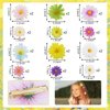 LACGO 24 PCS Daisy Flower Hair Clips - Mini Daisy Hair Clips for Girls Small Flower Barrettes for Women Toddler Hair Clips Daisy for Hair Cute Summer Wedding Beach Bridal Braid(Colors)