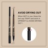 Music Flower 3 Pcs Eyebrow Pencil Set, with 2 Dual Ended Waterproof & Long Lasting Liquid Eyebrow Pen and with 1 Eyebrow Brush, Brown