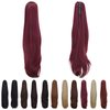 SYXLCYGG burgundy extension ponytail Yaki Straight Claw Clip Ponytails 22" 5.5 OZ Synthetic Fake Hair pieces For Women Like Real Hair Fluffy¬ Tangled