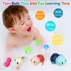 Bath Toys for Toddlers 1-3 - Mold Free Bath Toys Baby Pool Toys Toddler Age 1-2-4 Bath Toys for Infants 6-12 Months 1 2 3 4 Year Old Girl Boys Gifts Wind-Up Bathtub Toys for Baby Water Tub Toys
