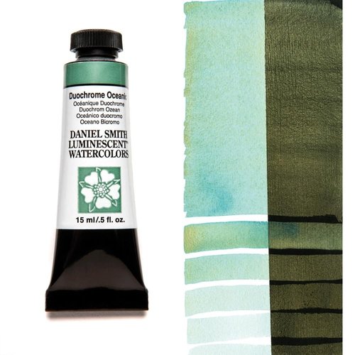 Daniel Smith Extra Fine Watercolor Paint, 15ml Tube, Duochrome Oceanic, 284640029, 0.5 Fl Oz (Pack of 1)