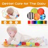 ZUCOOP Baby Musical Worm Soft Infant Toy, 6 Different Sensory, Crinkle and Rattle Stuffed Animals for Newborn Toy Tummy Time 0-3-6-12 Months Old Girl Boy Gifts, Cuddly Caterpillar