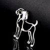 Stainless Steel Airedale Outline Silhouette Pet Dog Charm Pendant Necklace
