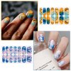 WOKOTO 20 Sheets 280 Pieces Marble Design Gel Nail Polish Strips for Women Gradient Nail Gel Stickers Wraps Gel Nail Stickers Full Nail Wraps Stick On Nails Polish Stickers Press On Nails