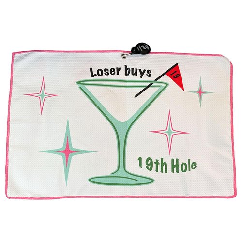Giggle Golf 19th Hole Magnetic Golf Towel | Mircofiber Material with Waffle Pattern