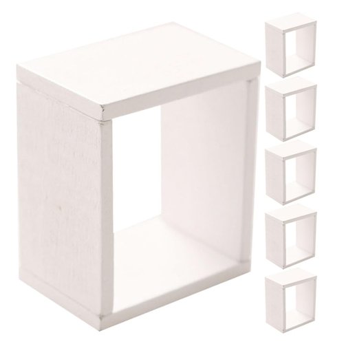 TOYANDONA 6pcs Dollhouse Miniature Storage Rack Floating Shelves Doll House Wall Rack Bookshelf Display Dollhouse Furniture Accessories White Miniature 1:12 Dollhouse Cabinet Bookshelf Storage Rack