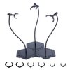 FINGERINSPIRE 3 pcs Action Figure Stand Doll Figure Stand Black Assembly Action Figure Holder Hexagon Display Holder with 12pcs Waist Clips Adjustable Bone Acrylic Support for Dolls Action Figure