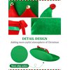 SATINIOR Christmas Santa Elf Shoes and Hat Christmas Red and Green Costume Accessory Set(28 cm/ 11 Inch,Bright Color)