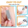 uxcell Sharp Nail Clippers, Stainless Steel Slanted Edge Toenail Cutter Trim Fingernail Clipper for Women, Professional Toenail Clippers Manicure Tool for Men Thick Nails