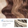 DOORES Micro Bead Hair Extensions Real Human Hair, Dark Brown 14 Inch 50g/50s, Micro Hair Extensions Human Hair, Remy Hair Extensions
