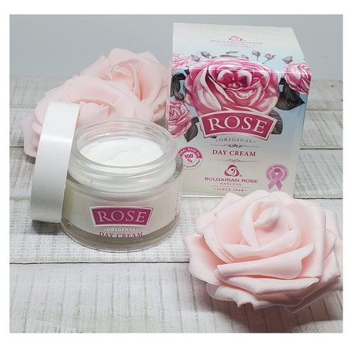 Bulgarian Rose Day Face Cream with Natural Rose Oil, Moisturizing and Rejuvenating Skin Care, Rose Water Revitalizing Day Cream, Face Moisturizer for dry skin