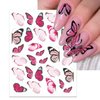 IDDFEVE 12 Sheets Butterflies Nail Art Stickers, Self-Adhesive 3D Butterflies Wings Nail Decals, Variety Color Glitter Design Nail Decorations