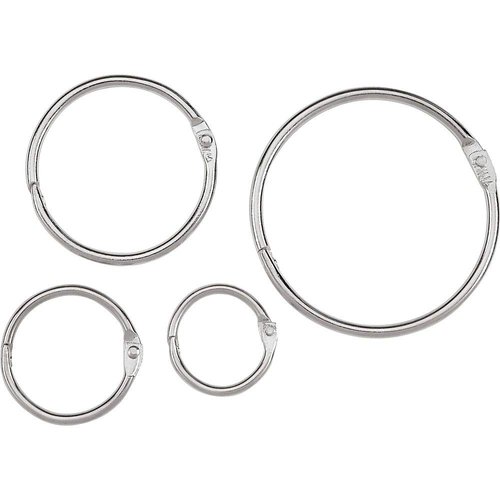 ACCO Loose Leaf Binder Rings, 1 Inch Capacity, Silver, 100 Rings / Box (72202)
