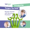 Tongue Tip Lateralization and Elevation Tools | Therapeutic Tool Set for Apraxia, Dysarthria | Improve Feeding Skills, Speech Clarity and Jaw Stability | Jaw Alignment - Set of 4 - Inst. Booklet -Lime