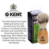 Kent VS80 Natural Badger Bristle Shaving Brush Shaving Kit for Men for Safety Razor, Shaving Razors for Men. Perfect Lather Shaving Brush for Shave Cream, Shaving Soap. Kent Luxury Shaving Since 1777