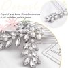 Heread Crystal Bride Wedding Hair Comb Silver Pearl Bridal Hair Piece Accessories for Women and Girls