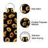 FREEBLOSS 2Pcs Chapstick Holder Keychain 1.5x3.8'' Lip Balm Holder Keychain Lightweight Lipstick Sleeve Pouch with Sunflowers Pattern for Women Girls