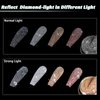 Allstarry Diamond Nail Glitter 4 Colors Sparkling Korea Reflective Diamond Glitter Dust Shiny Powder Pigment Nail Supplies for Nail Art Gel Polish Disco Party Nightclub Wedding Crafts