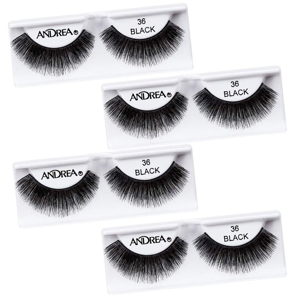 Andrea False Lashes Style 36 Black (Go eye-shadow free) 4 pairs