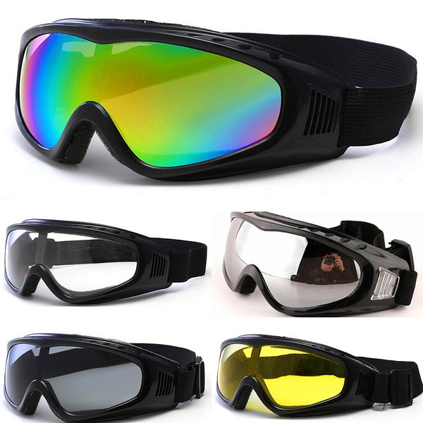 DPLUS Motorcycle Goggles - Glasses Set of 5 - Dirt Bike ATV Motocross Anti-UV 400 Adjustable Riding Offroad Protective Combat Tactical Military Goggles for Men Women Kids Youth Adult