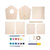 MindWare Make Your Own Birdhouse Kit - Wood Art Kit for Kids - Includes Pre-Cut Wood Pieces and Art Supplies to Assemble and Paint Your Own Bird House - Ages 5 and Up